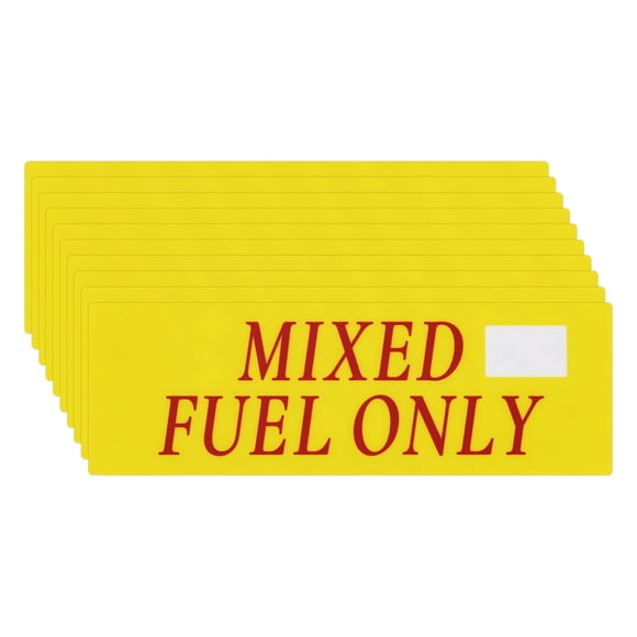 Uxcell 10-Pack Mixed Fuel Only Sticker, 6x2" Waterproof Gas Can Stickers for Diesel Engines,Yellow and Red