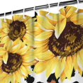 thumbnail image 4 of Yellow Floral Wildflower Boho Shower Curtain 36x72 with Hooks, Sunflower Bee Butterfly Pattern, Quick-Dry Rustic Polyester for Country Farmhouse Vintage Decor, 4 of 5