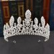 thumbnail image 2 of Zhuge Tiara de boda para novia, diadema de princesa, corona de novia, joyería para el cabello con diamantes de imitación de cristal, decoración para novia, cumpleaños, graduación, boda (plateada), 2 of 5