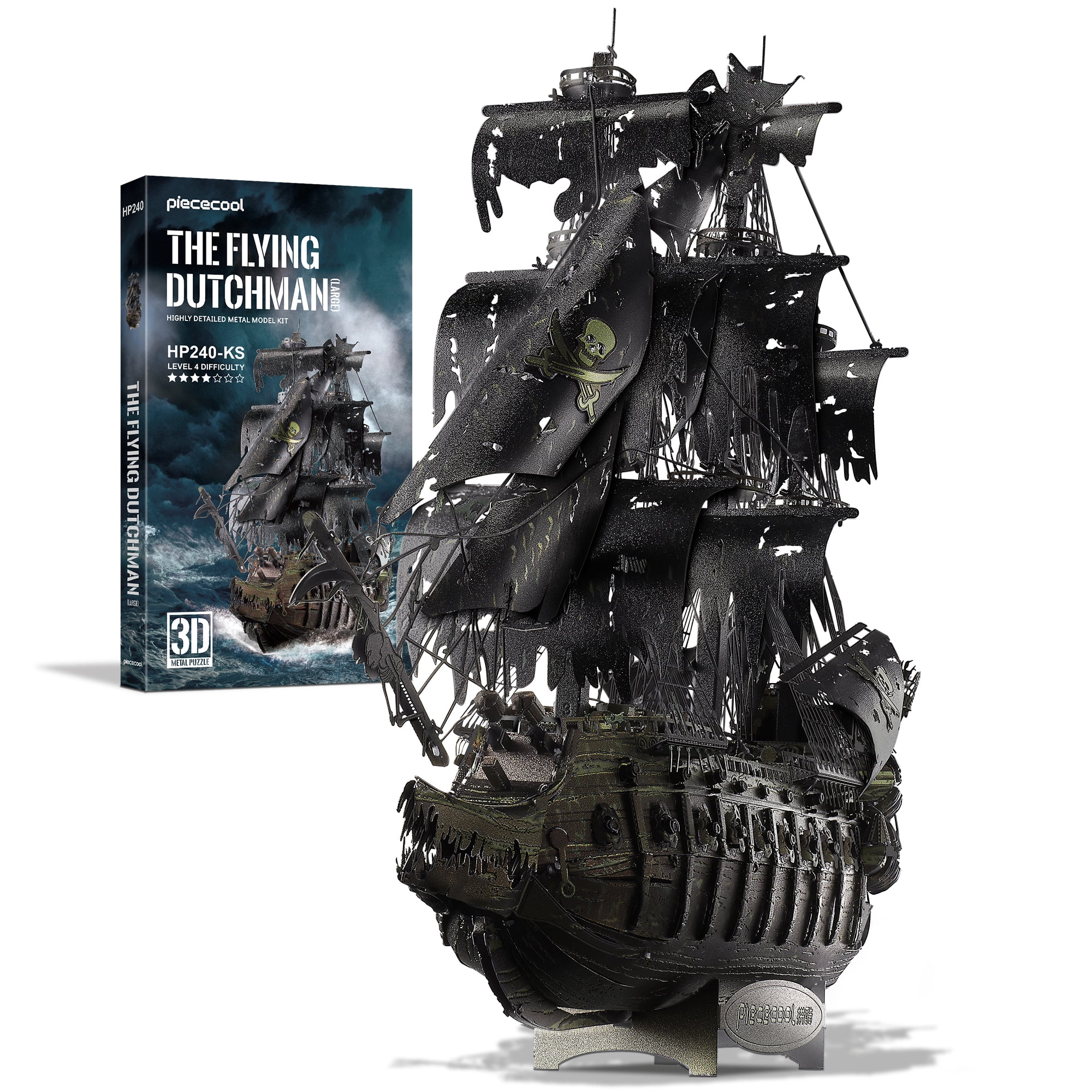 Piececool Metal 3D Puzzles for Adults Flying Dutchman Pirate Ship Model Building Set Gift for Kids Walmart.com