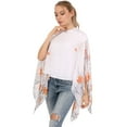thumbnail image 4 of SWSMCLT Women's Beach Shawl Top Off The Shoulder Thin Lightweight Travel Scarf Chiffon Summer Swing Orange One Size, 4 of 5