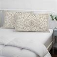 thumbnail image 4 of Beige Boho Pillow Covers 16"x24", Middle Century Ethnic Vintage Abstract Soft Brushed Microfiber Breathable Throw Pillow Covers, Decorative Pillowcase with Zipper for Couch Sofa Bedroom Living Room, 4 of 9