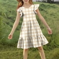 thumbnail image 5 of Eltusu Girls Dresses, Sleeveless Comfort Casual Crewneck Summer Clothes Yellow Size 8 T, 5 of 8