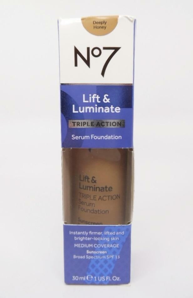 No7 Lift & Luminate Triple Action Serum Foundation - SPF 15 - 1 fl oz,  Toffee - Walmart.com