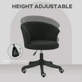 thumbnail image 4 of Vinsetto Fluffy Office Chair with Adjustable Height, Armless, Black, 4 of 10