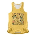 thumbnail image 2 of Wang6 Women Loose Fit Racerback Tank Tops Causal Plus Size Sleeveless Tshirts Summer Floral Printed Summer Tops Graphic Tees Yellow2 M, 2 of 2