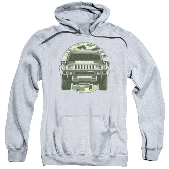 Trevco HMR106-AFTH-6 Hummer Lead or Follow Pull-Over Hoodie T-Shirt for Adult, Athletic Heather - 3XL