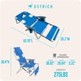 thumbnail image 5 of Ostrich The Backpack 3N1 Portable Chair, Reclining Lounger with Cooler Bag, Blue Stripe, 5 of 12