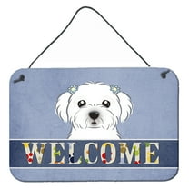 Carolines Treasures BB1394DS812 Maltese Welcome Wall and Door Hanging Prints