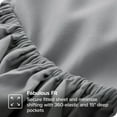 thumbnail image 5 of Bare Home  Deep Pocket Fitted Sheet & Pillowcase Set, Hypoallergenic Light Grey King, 5 of 5