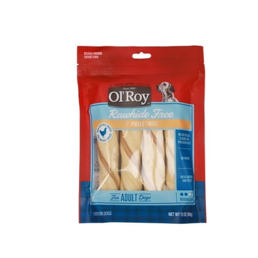 Ol' Roy, Rawhide Free Puffed Twists for Dogs, 7", 13 oz. Bag(4 Pack)