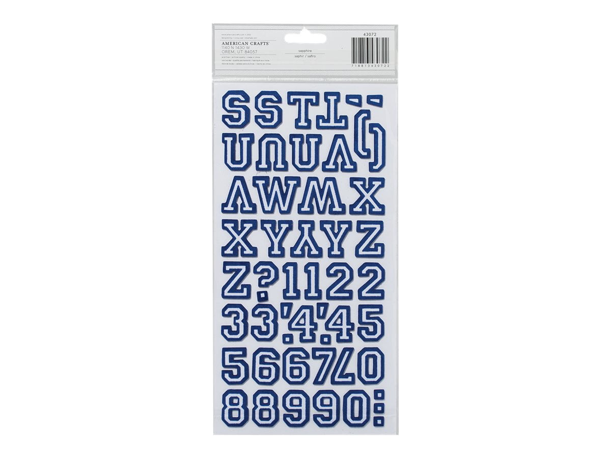 Thickers Flocked Chipboard Stickers 6 Inch X 11 Inch Sheet-Letterm