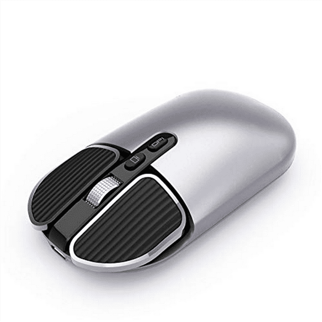Ratón Inalámbrico con Bluetooth Modo Dual (BT5.1+USB 2.4G), Recargable, Silencioso, Bajo Consumo de Energía, Portátil