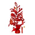 thumbnail image 1 of Decoración de año nuevo chino árbol rojo afortunado festivo con linterna / moneda de cobre / colgante de papel de tarjeta XBTCLXEBCO Árbol con tarjetas de papel, 1 of 5