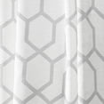 thumbnail image 7 of Nicole Miller Hexa Geometric Print Hidden Tab/Rod Pocket Top Light Filtering Curtain Panel Pair, 54"x96", Dove Grey, 7 of 7