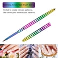 thumbnail image 3 of Ycyan 2Pcs Kolinsky Acrylic Nail Brush Set Rainbow Handle 3D Nail Art Brushes Size 2 & 4 E22, 3 of 3