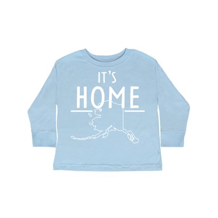 

Inktastic It s Home- Alaska State Outline Gift Toddler Boy or Toddler Girl Long Sleeve T-Shirt