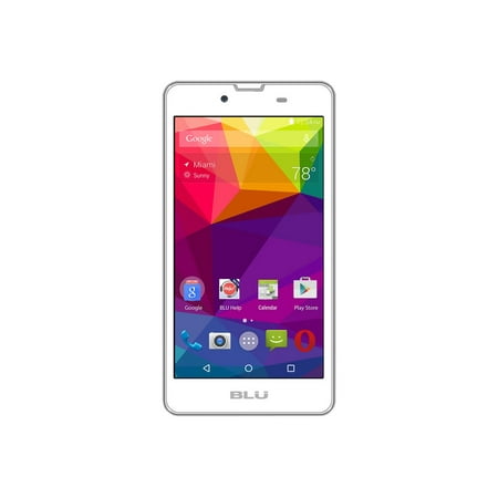 BLU Neo X N070U - 3G smartphone - dual-SIM - RAM 512 MB / Internal Memory 4 GB - microSD slot - 5.5" - 480 x 854 pixels - rear camera 5 MP - front camera 0.3 MP - white