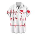 thumbnail image 2 of VBTAPA Men's Valentines Day Button Down Shirts, Love Heart Graphic Date Night Shirt, Short Sleeve Hawaiian Shirt for Men, Lightweight Party Shirts White XXXXXL, 2 of 4