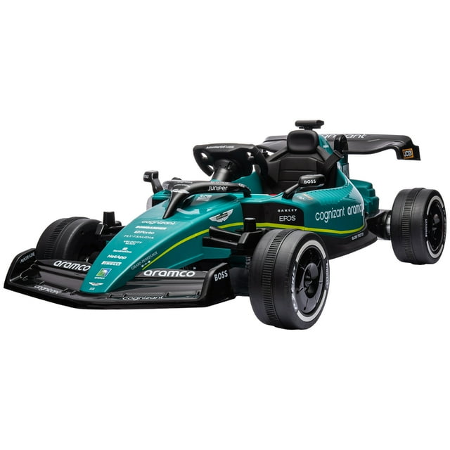 CoSoTower Kart Électrique 12 V sous Licence Aston Martin, Voiture pour Enfants avec 4 Roues Amortissantes, Télécommande