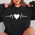 thumbnail image 4 of ZHYou Women Valentine's Day T-Shirts V-Neck Valentine's Day Printed Long Sleeve Loose Fit Casual Soft Spring Summer Tops,Black,XS, 4 of 4