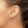 thumbnail image 2 of Auriga Fine Jewelry 925 Sterling Silver with Blue Topaz Shepherd Hook Dangle Earrings for Women, 2 of 6