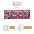 thumbnail image 3 of KLL Ultra Soft Microfiber Body Pillow Cover/Pillowcases 20"x54" with Hidden Zipper Closure-Palm Tree Pattern on Red, 3 of 8