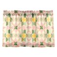 thumbnail image 7 of Yayeee Kitchen Curtains Tier Pair Light Filtering 27"x36" Rod Pocket Short Cafe Window Panel, Retro Pink Stars, 7 of 7