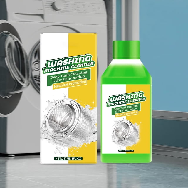 Washing Machine Tub Cleaner 237Ml Descaler Detergent Remove Dirt Mold Odor From Front Top Load Washer Deep Cleaning Formula Easy Use 0.61Lb