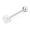 Clear, variant on 14G Barbell Tongue Ring with UV Acrylic Dice Bead Surgical Steel Piercing Jewelry for Women Sold Each