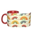 thumbnail image 4 of Cute Rainbow Coffee Mug Fun Custom Ceramic Mugs 11oz Red, 4 of 5