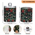 thumbnail image 5 of Yayeee 2 Pack Qtip Holder Bathroom Cotton Swab Canister with Lid Clear Dispenser Set, Green Christmas, 5 of 6