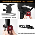 thumbnail image 5 of Luz trasera inteligente para bicicleta, inducción de freno recargable por USB, IPx4 Impermeable, luces de bicicleta, arranque y parada automáticos, luz trasera LED de 6 modos, 5 of 5