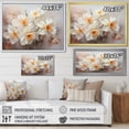 thumbnail image 4 of Designart "Minimalist Daffodils In White And Orange" Daffodils Floater Framed Canvas Art Print, 4 of 5