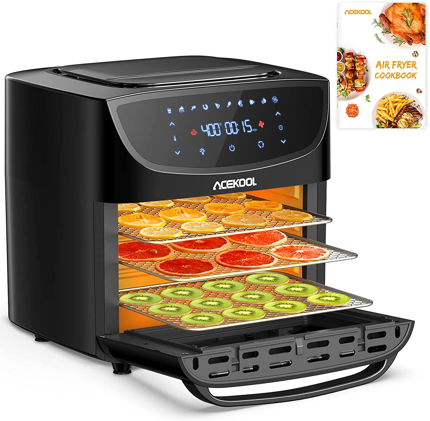  WowChef Air Fryer Oven Large 20 Quart, 10-in-1 Digital  Rotisserie Dehydrator Fryers Combo with Racks, XL Capacity Countertop  Airfryer Toaster for Family, 9 Accessories with Cookbook, ETL Certified :  Beauty 