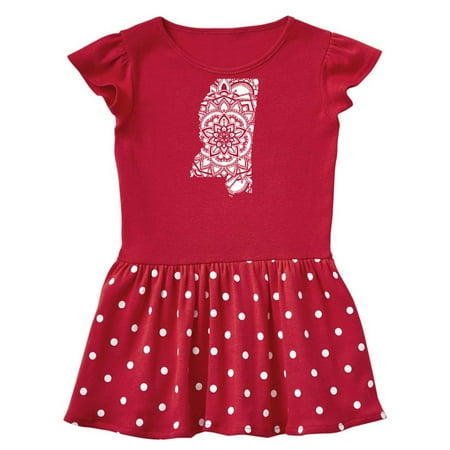 

Inktastic Mississippi Silhouette Mandala Gift Toddler Girl Dress