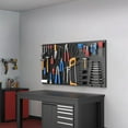 thumbnail image 5 of Metal Pegboard Wall Panel, Heavy Duty Black Metal Garage Tool Organizer, 1 Pack Wall Mount Tool Storage Rack, for Garage Workbench Workshop Utility Room Tools Equipment Organization, 5 of 5