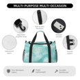 thumbnail image 4 of Fotbe Blue Marble Bolsa de Viaje con Estampado, Bolsa de Fin de Semana para Mujer con Compartimento para Zapatos, Bolsa de Gimnasio con Bolsillo Húmedo, 4 of 7