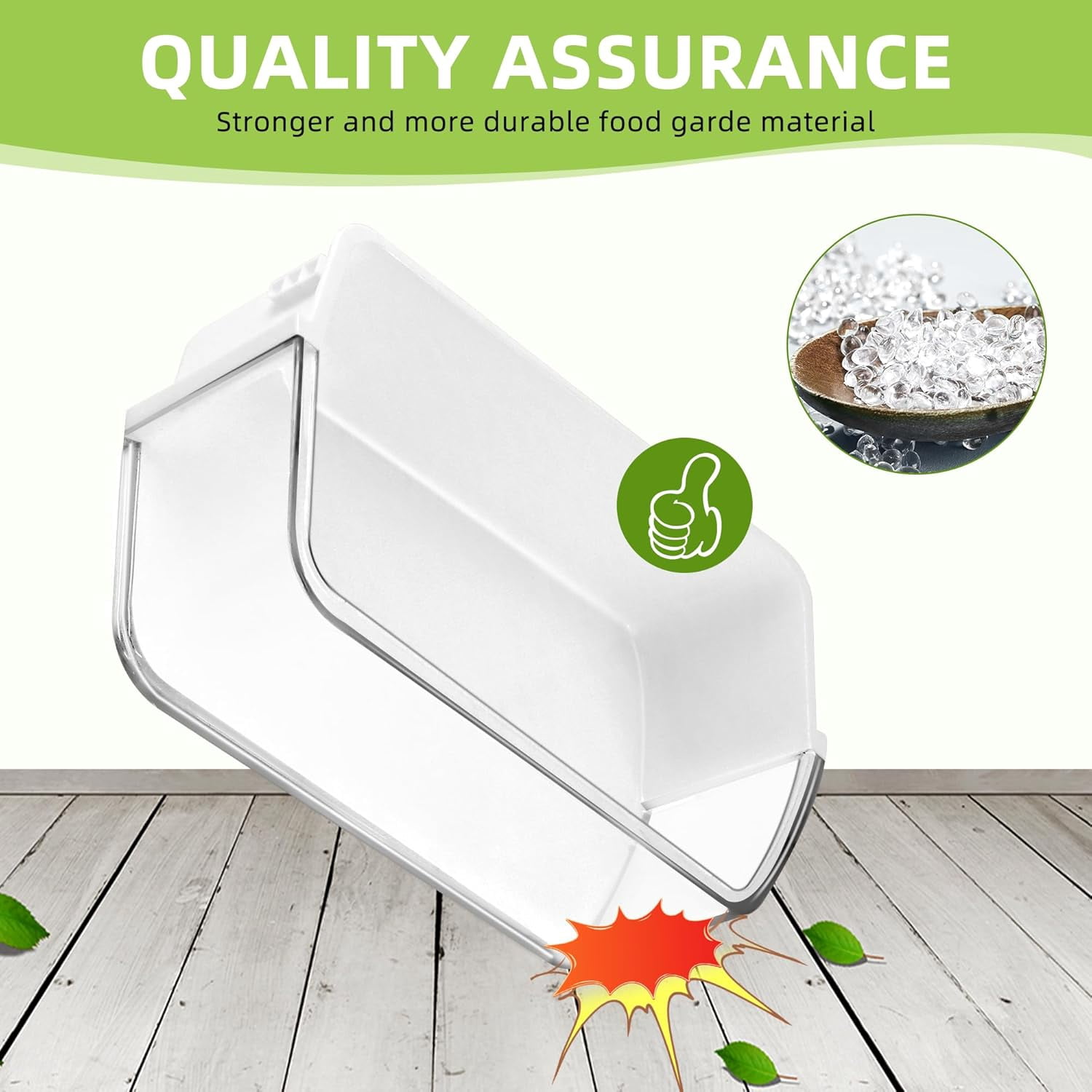 DA97-12650A Door Shelf Bin Basket for Samsung Refrigerator Door Shelf Right Side Replacement for Samsung RF260,RF261,RF263 Refrigerator Shelves Replaces DA63-07104A,2692337,AP5620330,PS4176653-1 PACK