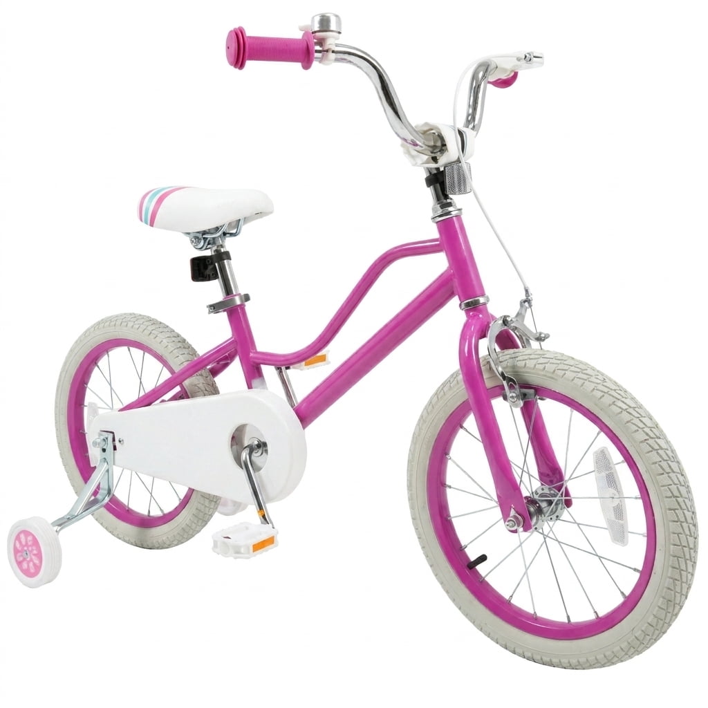 Redsmile Kids Bike 14 Inch for Boys Girls Ages 3-5 Years Old, Kids Bicycle with Adjustable Handlebar and Seat, Training-Ready Beginner Bike, 110 lb Capacity, Starlight Wave, Pink