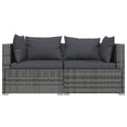thumbnail image 3 of Casafoyer 2-Seater Sofa with Cushions Gray Poly Rattan, 3 of 3