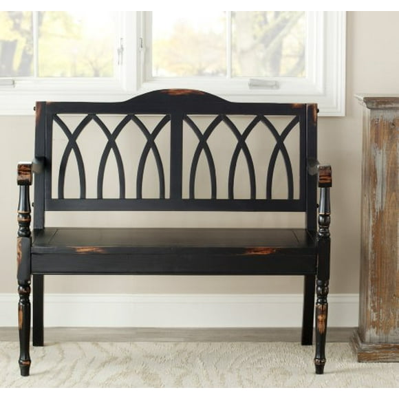 Safavieh American Homes Collection Benjamin Distressed Black Bench