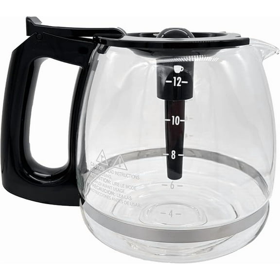 12-Cup Borosilicate Glass Coffee Decanters Compatible with Black Decker Coffee Maker