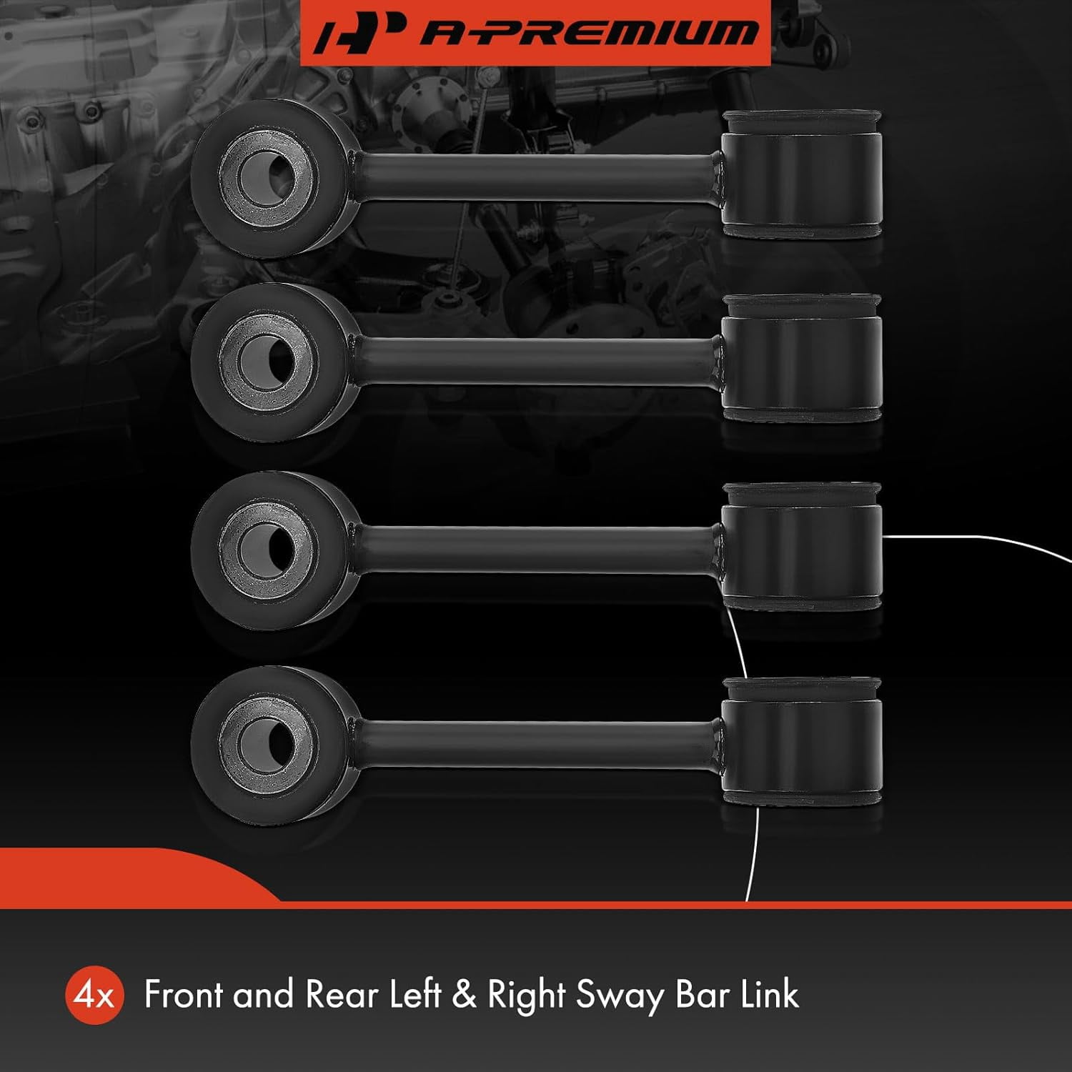 A-Premium Set of 4, Front & Rear Sway Bar Links Kit Stabilizer Bar Links, Compatible with Mazda Miata 1990-1997