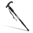 thumbnail image 3 of Postes de trekking Senderismo Pitas para caminar T Grip Montañismo Mochila Muleta Aleación de aluminio Anti-Shock Portátil Caña Negro Negro Guardurnaity OD003557-02, 3 of 7