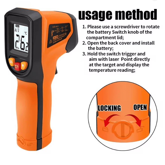 RICHMETERS TG600 No-contact Digital Infrared Thermometer -50~600℃