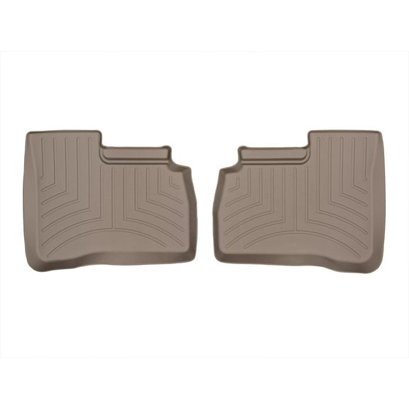 WeatherTech Custom Fit FloorLiners compatible with Mercedes S 63 AMG, S-Class, S 65 AMG - 2nd Row (2-Piece Liner), Tan