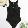 thumbnail image 3 of Women Swimsuit under $5! Xqxayjr Swimsuits for Women One Piece Cutout Twist Front Bathing Suit Tummy Control High Neck Full Coverage Slimming Swimwear Trajes De Para Mujer, 3 of 7