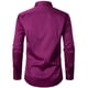 thumbnail image 4 of Camisa de vestir JEMITOP, elástica y sin arrugas, color rojo vino, para hombre, talla S, 4 of 6