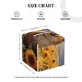 thumbnail image 4 of Yiaed Cute Corgi Sunflower Print Tissue Box Cover, PU Leather Decorative Organizer for Tabletop, Bathroom, Car, Office Creative Decorative, 4 of 7